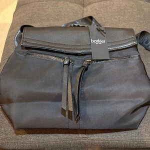 Botkier Black Nylon & Leather Backpack